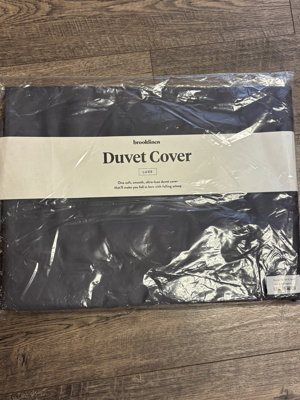Brooklinen Luxe Sateen DUVET Cover Twin Graphite Gray